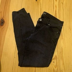 LOFT Modern Skinny Ankle Jeans Gray/Black Size 6